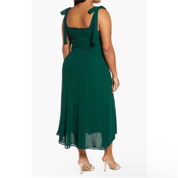 Reformation Green Twilight Dress with Slit - Picture 3 of 8